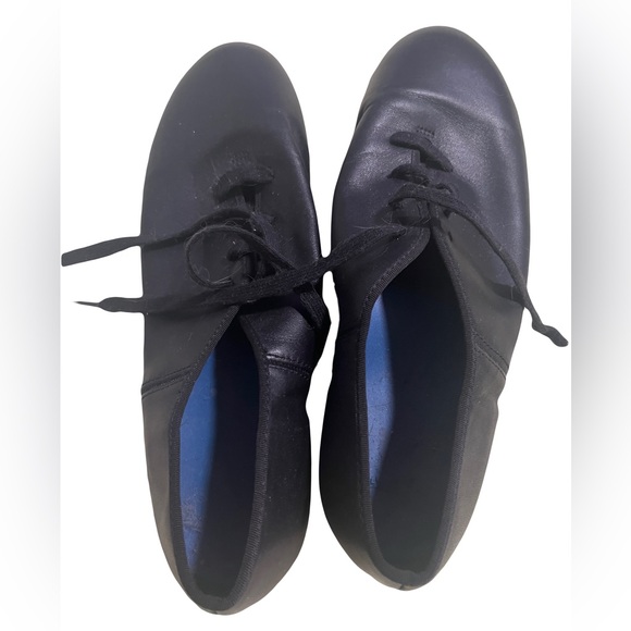 Capezio Tap Shoes Cadence SplitSole Black Genuine Leather Sz8/39 Vintage - Picture 5 of 13